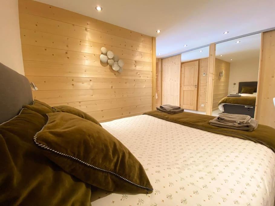 Androsace Appartement Dans Chalet Bois Avec Jacuzzi Privatif Terrasse Et Vue Montagne Les Villards-sur-Thones Ngoại thất bức ảnh
