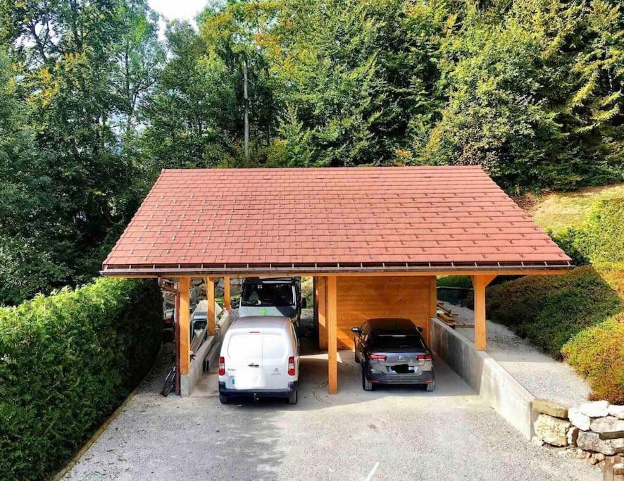 Androsace Appartement Dans Chalet Bois Avec Jacuzzi Privatif Terrasse Et Vue Montagne Les Villards-sur-Thones Ngoại thất bức ảnh